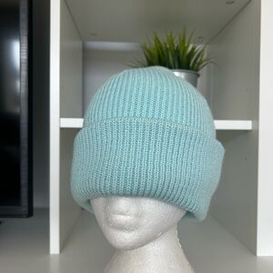 Cozy Knit Beanie in Light Aqua